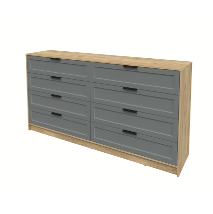 Kомод Тренд КТ-К197 (Дуб золотой ЛДСП/ Серый ЛМДФ) Ш1965 В1020 Г451